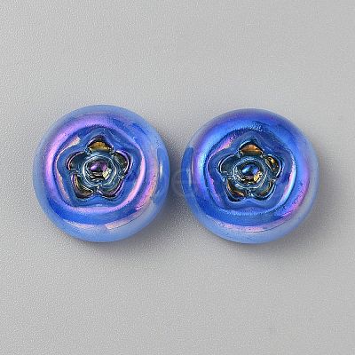 Electroplate UV Plating Opaque Fruit Resin Cabochons RESI-CJC0021-18C-1