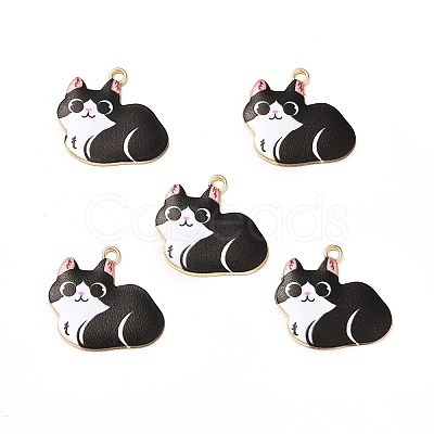 Alloy Enamel Pendants ENAM-M046-11G-A-1