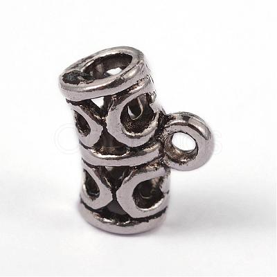 Tibetan Style Alloy Tube Bails PALLOY-ZN2018-AS-RS-1