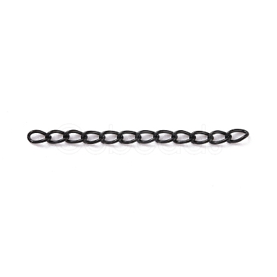 Ion Plating(IP) 304 Stainless Steel Curb Chains Extender STAS-WH0032-02A-EB-1
