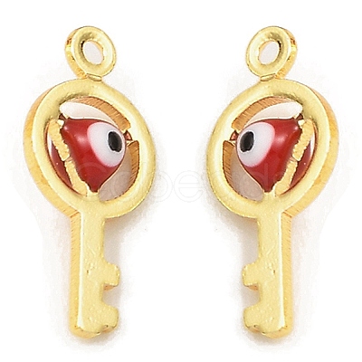Brass with Enamel Pendants X1-KK-K337-05G-1