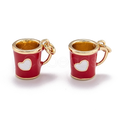 Brass Enamel Charms KK-P196-A-1