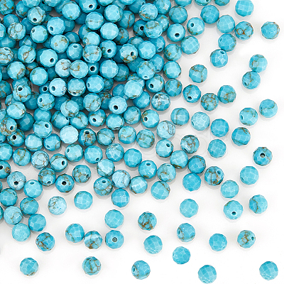 Olycraft 240Pcs Synthetic Turquoise Beads G-OC0004-65-1