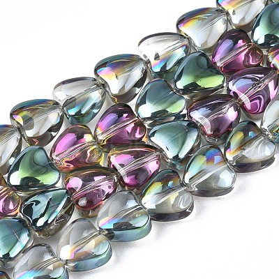 Electroplate Glass Beads Strands EGLA-S188-13-C04-1
