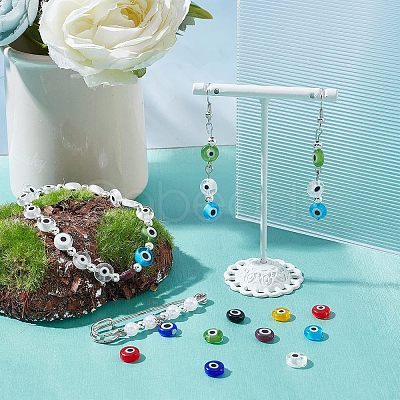Handmade Evil Eye Lampwork Bead LAMP-PH0002-05-1