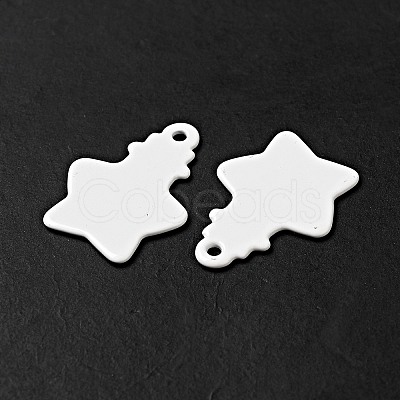 Spray Painted 201 Stainless Steel Pendants STAS-G304-02E-1
