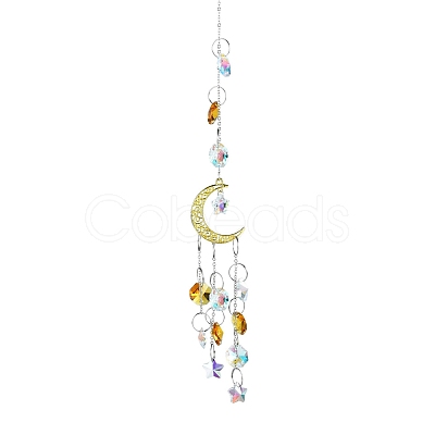 Glass Pendant Decorations DJEW-PW0012-003A-1