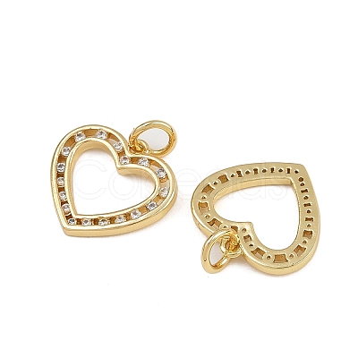 Brass Micro Pave Cubic Zirconia Pendants ZIRC-I367-05G-01-1