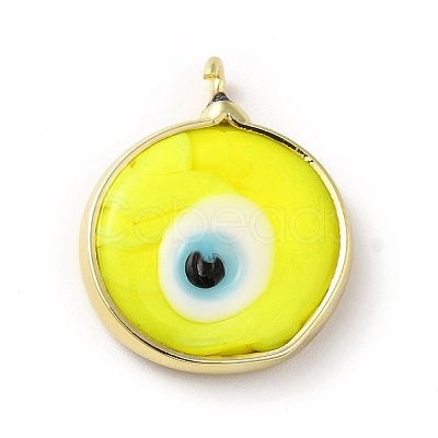 Handmade Evil Eye Lampwork Pendants LAMP-F026-05D-1