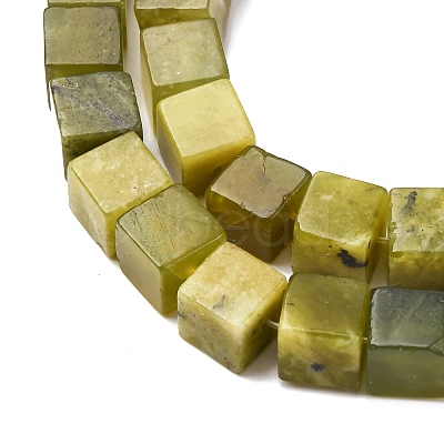 Natural Xiuyan Jade Beads Strands G-B155-C04-8x8mm-1
