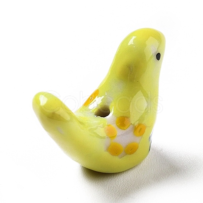 Handmade Printed Porcelain Beads LS-PORC-F005-04E-1