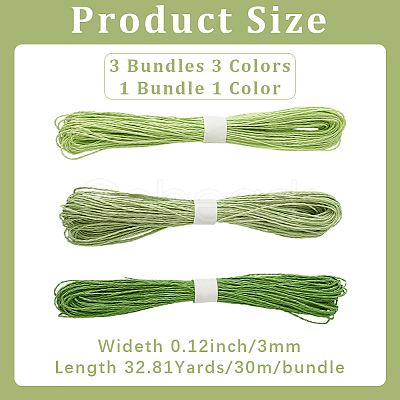 3 Bundles 3 Colors  Twisted Paper Cord DIY-CP0012-06A-1