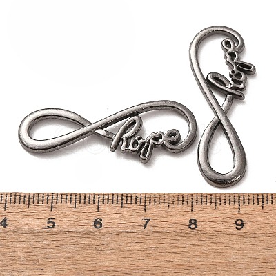 Tibetan Style Alloy Infinity with Hope Links LS-TIBE-S230-B-LF-1