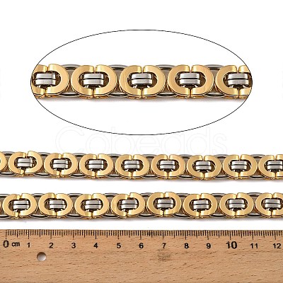 201 Stainless Steel Byzantine Chains SA-E001-14GP-01-1