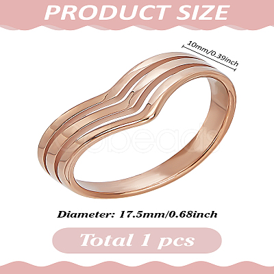 1Pc Stainless Steel Three Arrow Heart Hollow Finger Rings for Women RJEW-LP0001-33-1