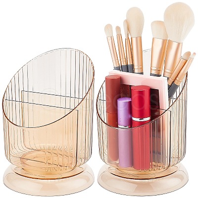 Transparent Plastic Makeup Brush Storage Organizer AJEW-WH0332-33B-1