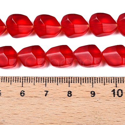 Frosted Glass Beads Strands GLAA-T023-30A-1