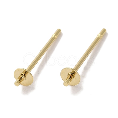 Brass Studs Earrings Finding KK-K383-02A-G-1