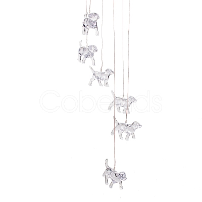 LED Solar Powered Dog Wind Chime HJEW-I009-04-1