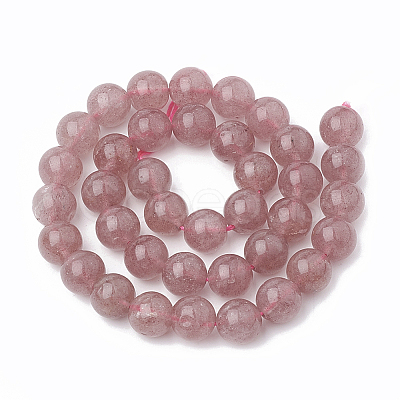 Natural Strawberry Quartz Beads Strands G-S295-15-10mm-1