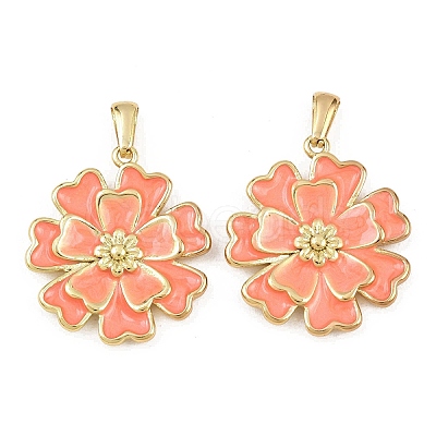 304 Stainless Steel Enamel Pendants STAS-P438-12E-G-1
