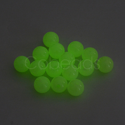 Luminous Acrylic Round Beads LACR-R002-5mm-01-1