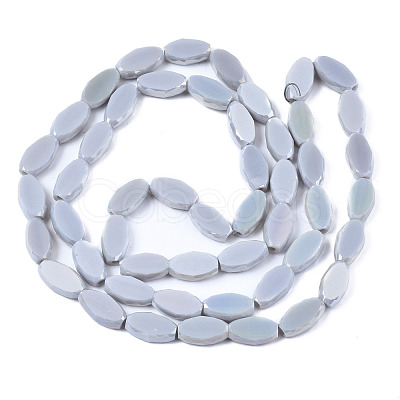 Electroplate Glass Beads Strands EGLA-Q125-009B-1