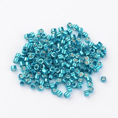 Plated Glass Bugle Beads SEED-R043-07-1