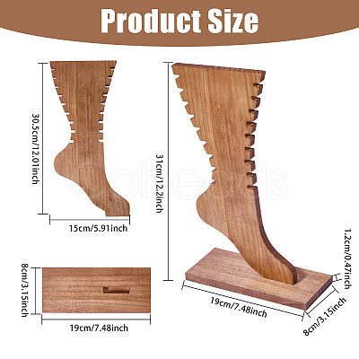Wooden Anklets Display Stands ODIS-WH0025-224A-1