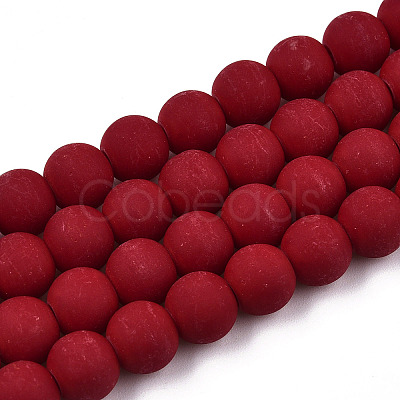Opaque Glass Beads Strands GLAA-T032-P8mm-MD05-1
