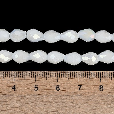 Opaque Solid Color Electroplate Glass Beads Strands LS-EGLA-N013-P4mm-B02-1