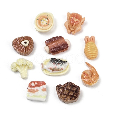 Opaque Resin Cabochons RESI-K043-08-1