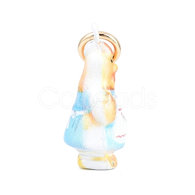 304 Stainless Steel Enamel Pendants STAS-F358-01G-12-1