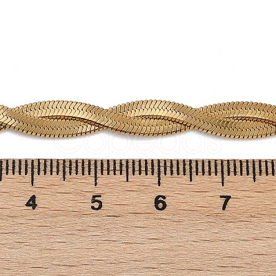 304 Stainless Steel Twist Rope Chain Necklace for Men Women NJEW-P269-03G-1
