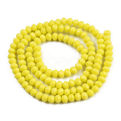 Opaque Solid Color Glass Beads Strands EGLA-A034-P8mm-D26-1