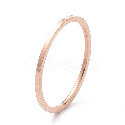1mm Polished Plain Dome Finger Ring for Girl Women RJEW-C012-02G-RG-1