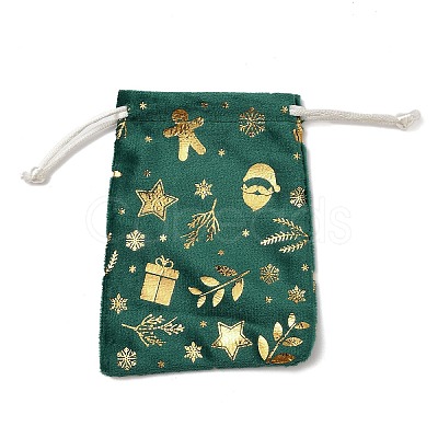 Gold Stamping Christmas Velvet Storage Bags ABAG-Q053-01B-01D-1