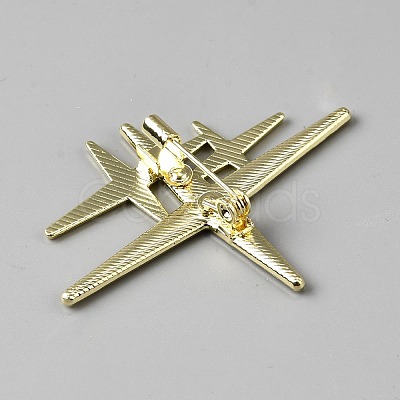 Alloy Rhinestone Lapel Pin Brooches for Backpack Clothes JEWB-WH0051-013G-1