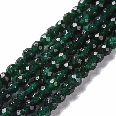 Natural Green Onyx Agate Bead Strands G-G882-4mm-A01-1