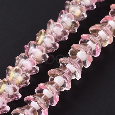 Transparent Glass Beads Strands LAMP-H061-01D-04-1
