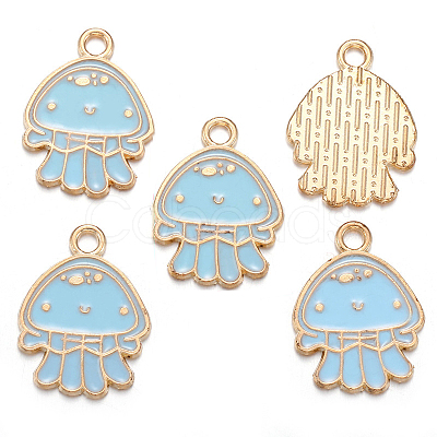 Sea Animal Alloy Enamel Pendants PW-WGE87A6-17-1