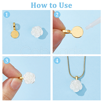 180Pcs 6 Style Tibetan Style Alloy Glue On Flat Pad Pendant Bails TIBEP-HS0001-02-1