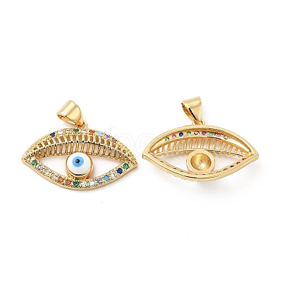 Brass Micro Pave Cubic Zirconia Pendants KK-H441-51G-1