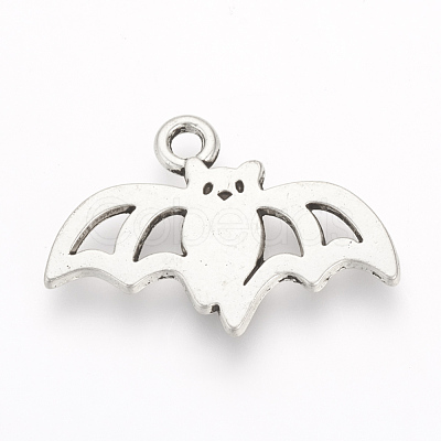 Tibetan Style Alloy Pendants X-TIBEP-Q076-025AS-RS-1