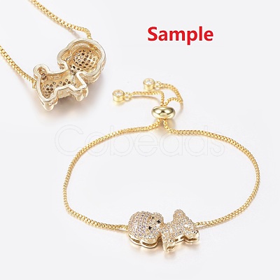 Brass Micro Pave Grade AAA Cubic Zirconia Pendants ZIRC-G090-71P-NR-1