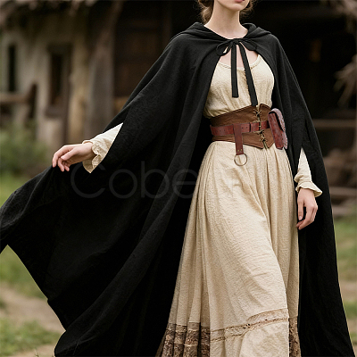 1 Bag PU Leather Medieval Waist Belt Bag with Belt AJEW-CL0003-57-1