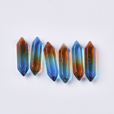 Two Tone Glass Double Terminated Point Beads GLAA-S167-12E-1