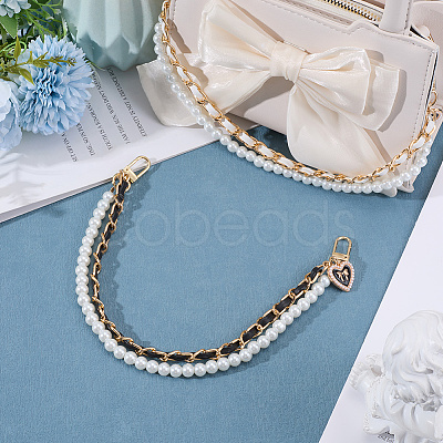 PU Leather & Plastic Pearl  Phone Hand Strap Chains AJEW-WH20048-12D-1