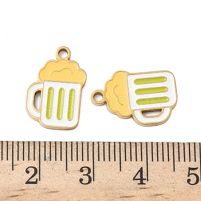 304 Stainless Steel Enamel Pendants STAS-G360-04G-09-1