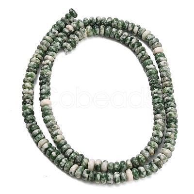 Natural Green Spot Jasper Beads Strands G-L635-A20-4x2mm-1